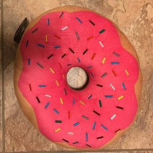 Expressions Pink Sprinkle Donut Plush Pillow
